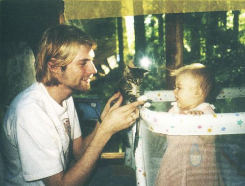 Курт Кобейн с дочерью