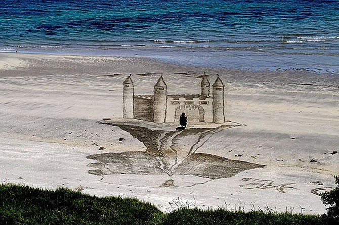 3D-рисунки на песке</p> <p>
