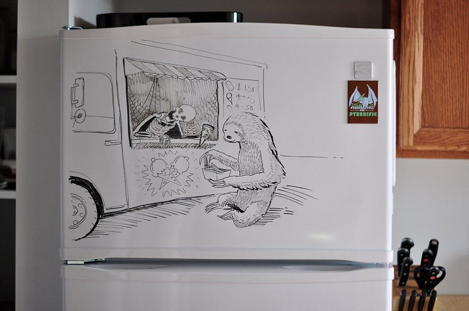 Забавные Рисунки на Холодильнике</p>
<p>