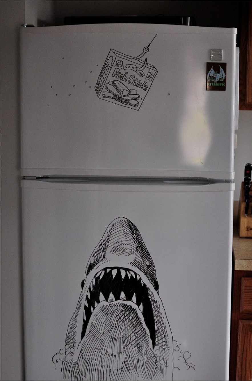 Забавные Рисунки на Холодильнике</p>
<p>