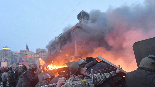 Киев: До и после столкновения на Майдане